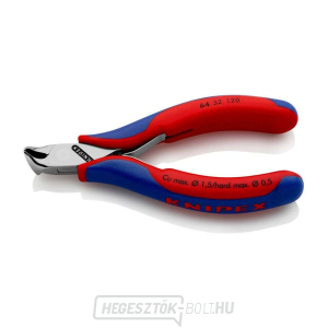 Elektronikai vágófejek 120 mm Knipex 64 32 120 - polírozott fej, többkomponensű hüvelyek gallery main image