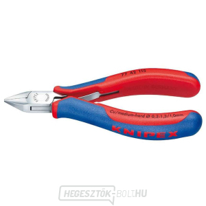 Oldalvágók elektronikához 130 mm KNIPEX 77 42 130 - polírozott fej, többkomponensű hüvelyek gallery main image