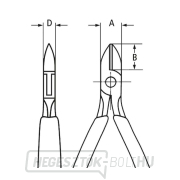 Oldalvágók elektronikához 115 mm Knipex 77 42 115 - polírozott fej, többkomponensű hüvelyek Előnézet 