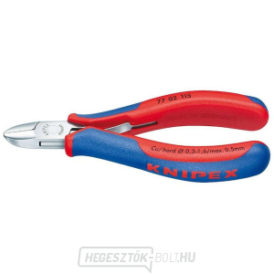 Oldalvágók elektronikához 130 mm KNIPEX 77 02 130 - polírozott fej, többkomponensű hüvelyek gallery main image