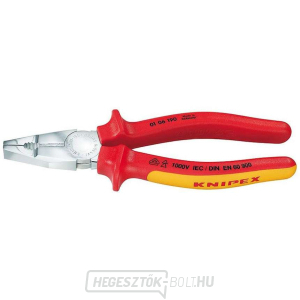 Kombinált fogó 190 mm - 1000V. KNIPEX 01 06 190 - krómozott, többkomponensű VDE hüvelyek gallery main image