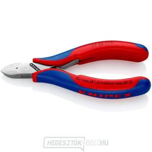 Elektronikai oldalvágó 115 mm KNIPEX 77 22 115 - polírozott fej, többkomponensű hüvelyek gallery main image