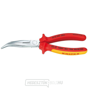 Félköríves fogó pengékkel (csőrös) 200 mm KNIPEX 26 26 26 200 - 1000V. Krómozott, VDE többkomponensű hüvelyek gallery main image