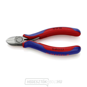 Oldalvágók elektromechanikához 125 mm KNIPEX 76 22 125 - polírozott fej, többkomponensű hüvelyek gallery main image