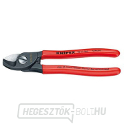 Kábelolló 165 mm KNIPEX 95 11 165 - polírozott fej, műanyag hüvelyek Előnézet 