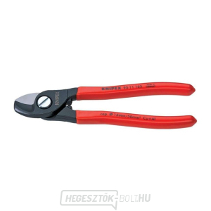 Kábelolló 165 mm KNIPEX 95 11 165 - polírozott fej, műanyag hüvelyek gallery main image