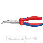 Félköríves fogó pengékkel (csőrös) 200 mm KNIPEX 26 22 200 - polírozott fej, többkomponensű hüvelyek Előnézet 