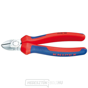 Oldalvágó fogó 125 mm KNIPEX 70 05 125 - krómozott, többkomponensű hüvelyek gallery main image