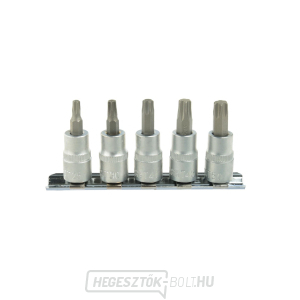 5 darabos torx nyélkészlet T25-50 3/8