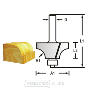 Makita D-48309 Kerekítő maró csapágyszárral 6 mm, 20,6x10x52 mm R=4mm gallery main image