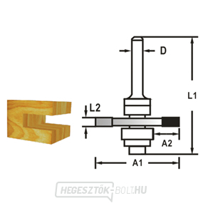 Makita D-48979 Csapágyas tárcsavágó, szár 8mm, 47,6x4x59mm gallery main image