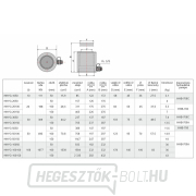 Univerzális egyszeres működésű hidraulikus munkahenger HHYG-3050 Előnézet 