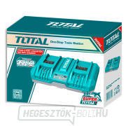 Töltő 2db akkuhoz, TOTAL, 20V Li-ion, ipari Előnézet 