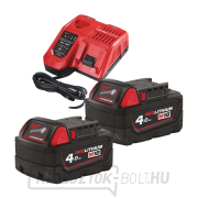 Milwaukee M18 NRG-402, 2x M18 B4 akkumulátor + M12-18 FC akkumulátortöltő, 4933459215 gallery main image