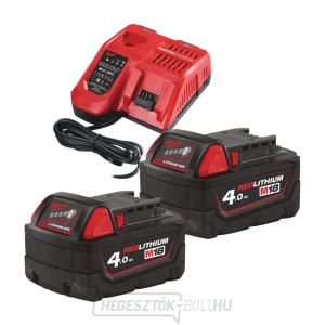 Milwaukee M18 NRG-402, 2x M18 B4 akkumulátor + M12-18 FC akkumulátortöltő, 4933459215 gallery main image