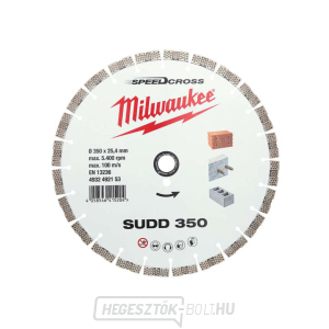 Milwaukee SUDD 350 mm-es gyémánt csiszolókorong - csendes gallery main image