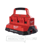 Milwaukee M18 PC6 akkumulátoros töltő, gyorstöltő, 6x M18 foglalat, USB port, PACKOUT, 4932480162 gallery main image