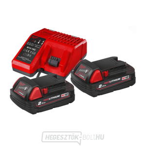 Milwaukee M18 NRG-202, 2x M18 B2 akkumulátor + M12-18 C töltő, 4933459213 gallery main image