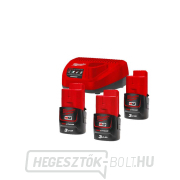 Milwaukee M18 NRG-303 Accu töltő készlet, 3x M12 B3 akkumulátor + M12 C12 C akkumulátortöltő, 4933459207 Előnézet 