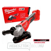 Akkumulátoros sarokcsiszoló 125 mm Milwaukee M18 BLSAG125X-0 csúszókapcsolóval, akkumulátor nélkül, 4933492643 gallery main image