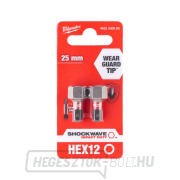 Csavarhúzóhegy 1/4 Milwaukee Shockwave Hexagon 12 x 25 mm - 2 db Előnézet 