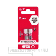 Csavarhúzóhegy 1/4 Milwaukee Shockwave Hexagon 8 x 25 mm - 2 db Előnézet 