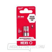 Csavarhúzóhegy 1/4 Milwaukee Shockwave hatszög 5 x 25 mm - 2 db Előnézet 