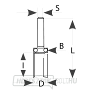 IGM M112 Horonyvágó csapággyal - D12x25 L61 S=8 HW Előnézet 