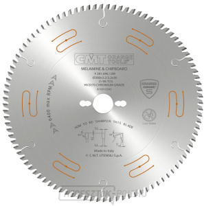 CMT CHROME fűrészlap laminált, DTD és MDF lemezekhez - D250x3.2 d30 Z80 HW gallery main image