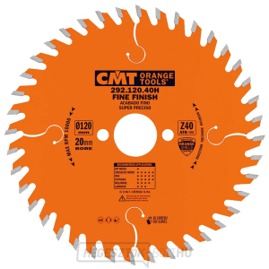 CMT narancssárga fűrészlap elektromos szerszámokhoz, végső vágás - D165x2,2 d20 Z40 HW gallery main image