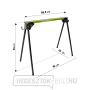 Összecsukható építési kecske 1 db, teherbírása 450 kg, magassága 76,5 cm Előnézet 