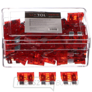 Lapos autóbiztosíték készlet MECHANIC FUSE SET 10A, 100 db SIXTOL Előnézet 