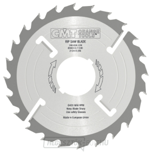 CMT ipari seprőtárcsa hézagfogakkal, vékony - D300x2,7 d80 Z24+4 MEC HW gallery main image