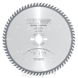 CMT ipari fűrészlap laminátumhoz és DTD-hez - D160x2.2 d20 Z48 HW gallery main image