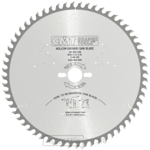 CMT Industrial C287 Laminált fűrészlap elővágás nélkül - D303x3,2 d30 Z60 HW gallery main image