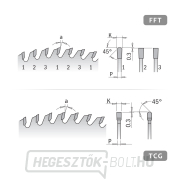 CMT XTreme fűrészlap laminátumhoz és DTD-hez - D250x3.2 d30 Z60 HW Előnézet 