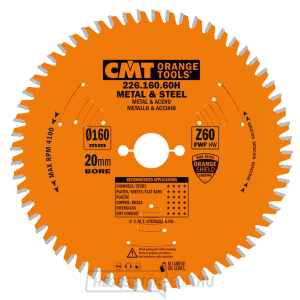 CMT Orange Industrial Iron fűrészlap - D160x2 d20+16 Z60 HW gallery main image