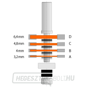 CMT lemez hornyolómaró - D47,6 t3,2-18 H12,8 S=12 HW Előnézet 