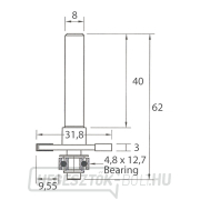 IGM M122 lemez hornyolómaró - D31,8x3 H9,55 L62 S=8 HW Előnézet 