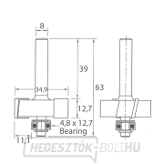 IGM M135 Összecsukható marógép - D34,9x12,7 H11,1 L63 S=8 HW Előnézet 