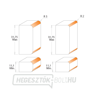 CMT Kétoldalas lekerekítő vágó - R2 vagy 3 I11,1-31,75 S=12 HW Előnézet 