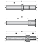 CMT C924 Lemezvágó szár, csavaros rögzítésű, csapágyazott - S=8 Előnézet 