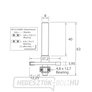 IGM M122 Lemezmaró szett léces kötésekhez - D37,2x3,95 H12,25 L63 S=8 HW Előnézet 