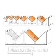 CMT C915B 90°-os V-hornyos maró 90° csapágyazással - D16x12,7 90° S=8 HW Előnézet 