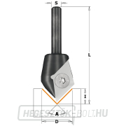 IGM F051 HW V-hornyos maró - 90° D23x11 L60 S=6,35 Előnézet 