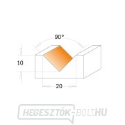 IGM F051 HW V-hornyos maró - 90° D23x11 L60 S=6,35 Előnézet 