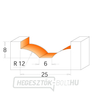 CMT C970 Frontvágó ajtópanelekhez - D25 d2=6 I6 R12 S=8 Előnézet 