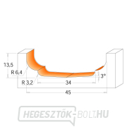 CMT C970 Frontvágó ajtópanelekhez - D45 d2=34 I13,5 R3,2-6,4 S=12 Előnézet 