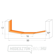 CMT C970 Frontvágó ajtópanelekhez - D50 d2=16 I17 A=10° S=12 Előnézet 