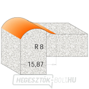 CMT C980 CORIAN profilos élmaró - D25,4 I22,2 R8 B15,87 S=12 Előnézet 